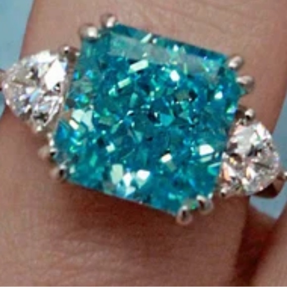 5ct Radiant Tourmaline Ring - Picture 6 of 14